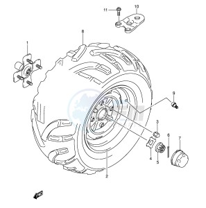 LT-A700X (E28-E33) drawing LEFT REAR WHEEL