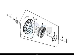 CROX 50 (45Km/h) (AE05WA-EU) (E4) (L8-M0) drawing FRONT WHEEL