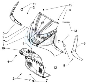 Beverly 125 RST drawing Shield