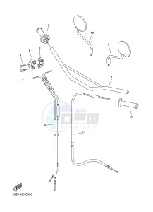 WR250R (32DN) drawing STEERING HANDLE & CABLE