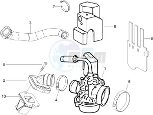 Stalker 50 drawing Carburettor assembly - Union pipe