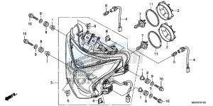 VFR1200XDD CrossTourer - VFR1200X Dual Clutch 2ED - (2ED) drawing HEADLIGHT