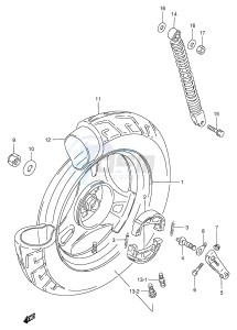 AE50 (E28) drawing REAR WHEEL