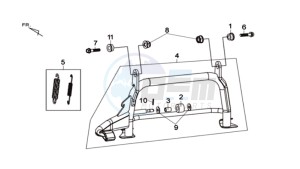 MAXSYM 600 I ABS EXECUTIVE SPORT L6 drawing CENTRAL STAND -SIDE STAND- KICKSTARTER PEDAL