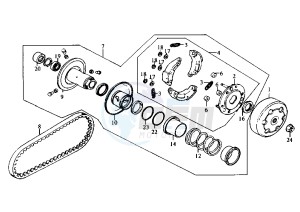 CINDERELLA - 50 cc drawing DRIVEN PULLEY