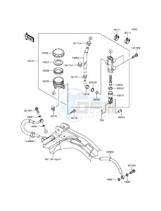 ER-6N ER650ECF XX (EU ME A(FRICA) drawing Rear Master Cylinder