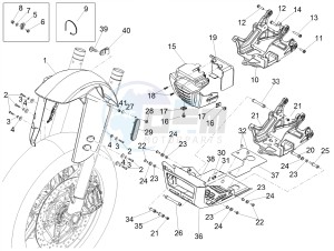 CAPONORD 1200 RALLY E3 ABS (NAFTA) drawing Front mudguard-Pillar