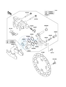 KVF750 4x4 KVF750A7F EU GB drawing Front Brake