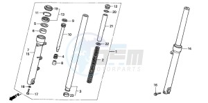 CB500S drawing FRONT FORK