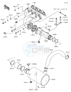 JET SKI ULTRA LX JT1500KJF EU drawing Muffler(s)