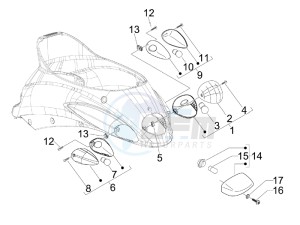 Liberty 125 4T Delivery E3 NEXIVE drawing Rear headlamps - Turn signal lamps