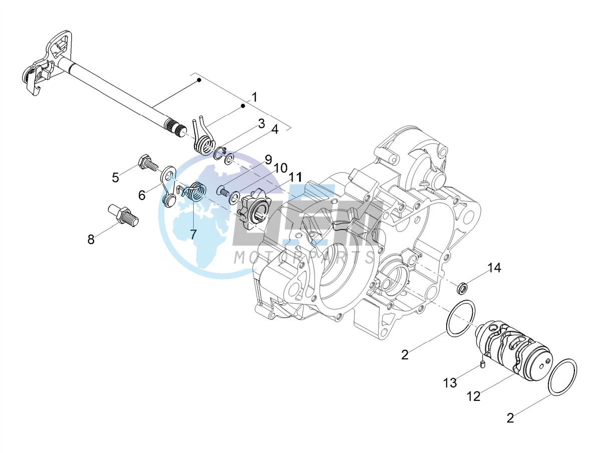 Gear box / Selector / Shift cam