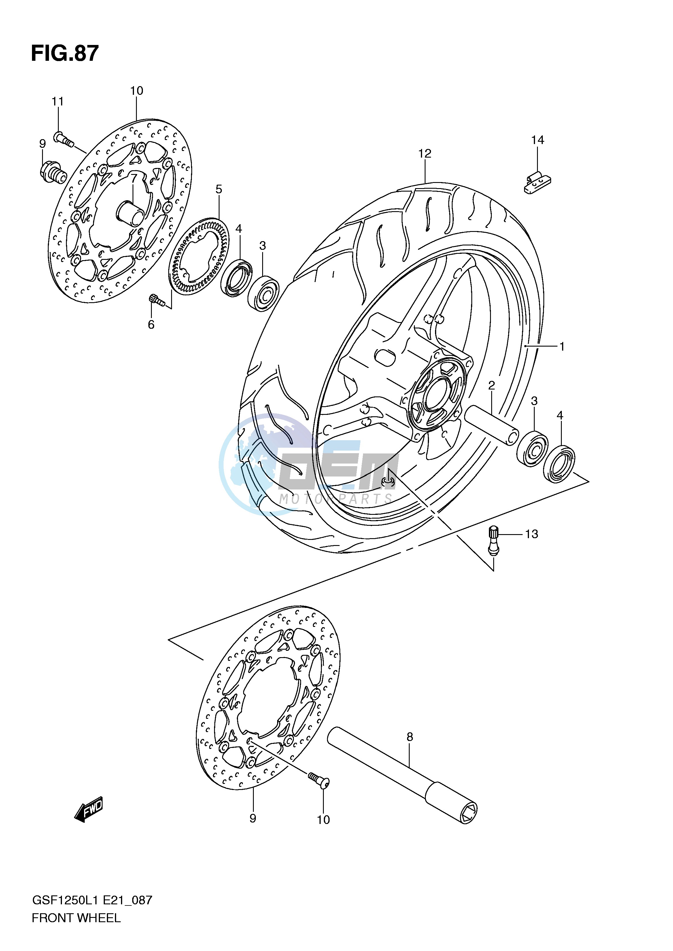 FRONT WHEEL (GSF1250AL1 E21)