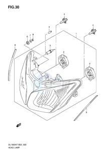 DL 1000 V-STROM EU-UK drawing HEADLAMP