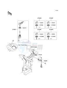 KSV 700 B [KFX700 V FORCE] (B1-B2) [KFX700 V FORCE] drawing IGNITION SWITCH