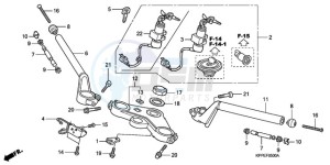 CBR125RW9 France - (F / CMF WH) drawing HANDLE PIPE/TOP BRIDGE