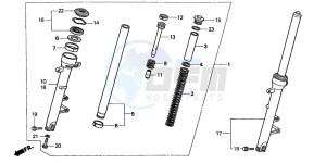 CB600F HORNET drawing FRONT FORK