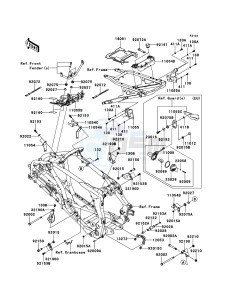 KFX450R KSF450BCS EU drawing Frame Fittings