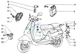 ET4 125 Leader drawing Voltage Regulators -ECU - H.T. Coil