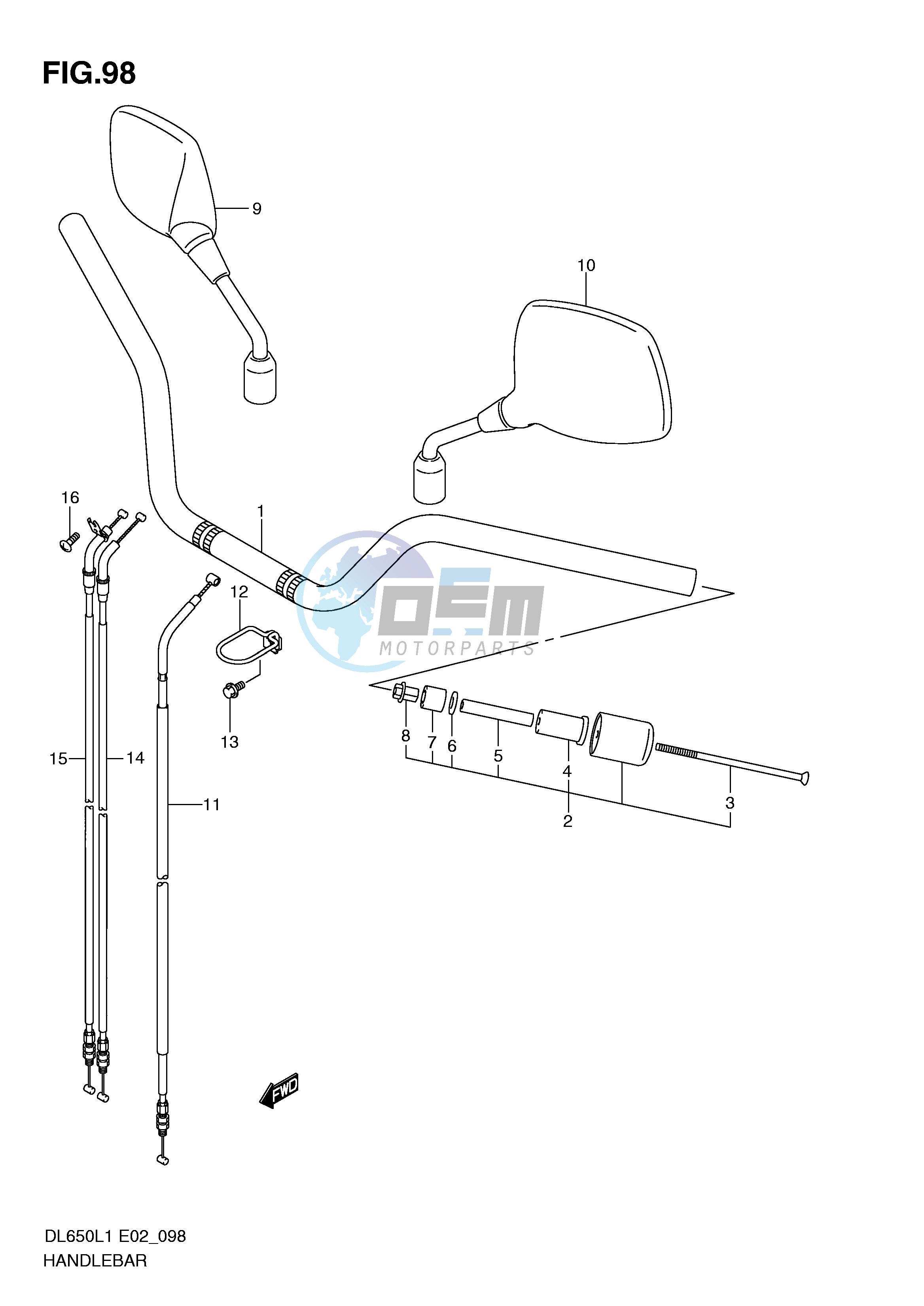 HANDLEBAR (DL650AL1 E24)