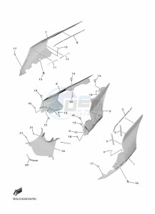 YZF1000 YZF-R1 (B3LM) drawing SIDE COVER