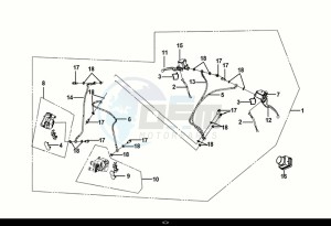 FIDDLE IV 125 (XG12WW-IT) (E5) (M1) drawing CBS BRAKE SYSTEM ASSY