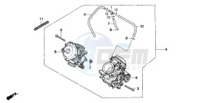 NTV650 drawing CARBURETOR (ASSY.)