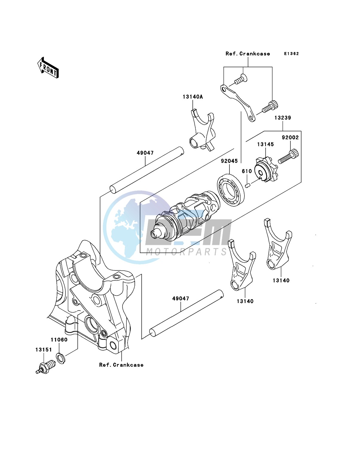 Gear Change Drum/Shift Fork(s)