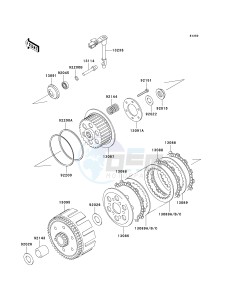 KL 250 G [SUPER SHERPA] (G9F) G9F drawing CLUTCH