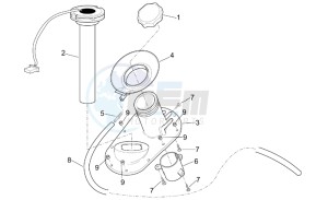 Leonardo 250-300 (eng. Minarelli) drawing Fuel level sensor