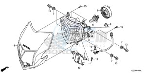 CRF250LD CRF250L UK - (E) drawing HEADLIGHT