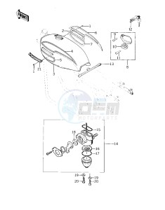 KZ 400 A (A1-A2) drawing FUEL TANK