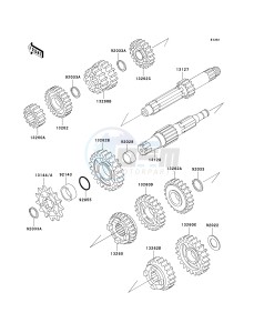 KX 125 M (M2) drawing TRANSMISSION