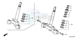 NSC50E Vision 50 - NSC50E UK - (E) drawing STEERING STEM