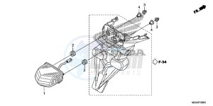 VFR1200XDC drawing TAILLIGHT