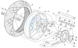 RSV 2 1000 SP drawing Rear Wheel