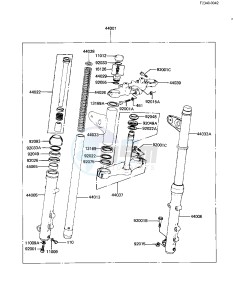 KZ 550 D [GPZ] (D1) [GPZ] drawing FRONT FORK