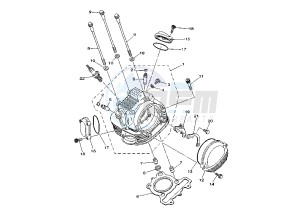 TW 125 drawing CYLINDER HEAD