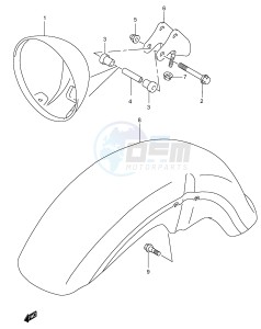 GZ250 (P3) drawing HEADLAMP HOUSING