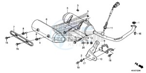 FES125C drawing EXHAUST MUFFLER