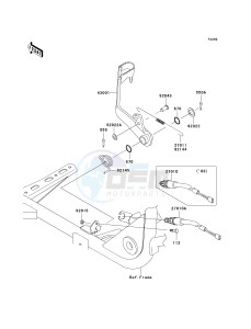 KVF 360 B [PRAIRIE 360] (B1-B3) [PRAIRIE 360] drawing BRAKE PEDAL