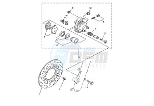 DT RE 125 drawing FRONT BRAKE CALIPER