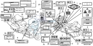 GL1800F GoldWing - GL1800-F 2ED - (2ED) drawing CAUTION LABEL (3)