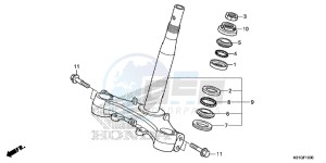 SH125G SH125S UK - (E) drawing STEERING STEM