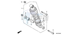 CB600F39 Europe Direct - (ED / ST 25K) drawing REAR CUSHION