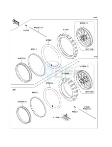 KX 100 A [KX100 MONSTER ENERGY] (A6F - A9FA) D6F drawing WHEELS_TIRES