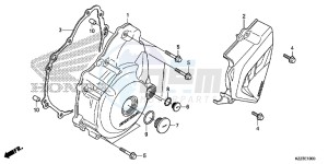 CRF250LF CRF250L E drawing LEFT CRANKCASE COVER