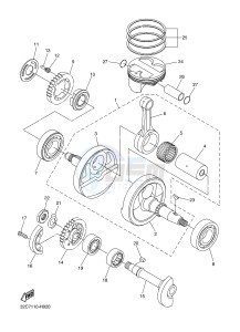 WR250R (32DW 32DV 32DX) drawing CRANKSHAFT & PISTON