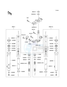 KX 65 A [KX65 MONSTER ENERGY] (A6F - A9FA) A7F drawing FRONT FORK-- A7F - A9FA- -