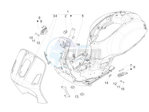 SUPER GTS 125 4T IE ABS-NOABS E3 (EMEA) drawing Frame/bodywork